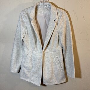 Creamy Beige Open Front Blazer/Coat - Small